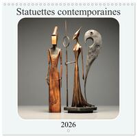 Image de Statuettes contemporaines (Calendrier mural carré 2026 30x30 cm) Calendrier double avec une page pour vos prises de notes