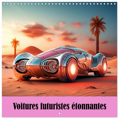 Picture of Voitures futuristes étonnantes (Calendrier mural carré 2026 30x30 cm) Calendrier double avec une page pour vos prises de notes