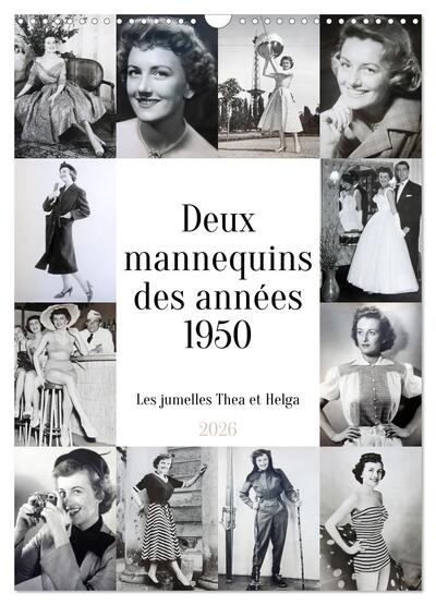 Picture of Deux mannequins des années 1950 - Les jumelles Thea et Helga (Calendrier mural 2026 DIN A3 horizontal), CALVENDO calendrier mensuel