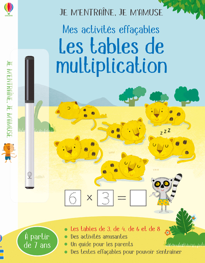 Image de Les tables de multiplication (3,4,6,8) - Je m'entraîne, je m'amuse - Mes activités effaçables