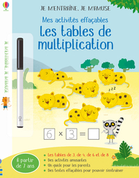 Image de Les tables de multiplication (3,4,6,8) - Je m'entraîne, je m'amuse - Mes activités effaçables