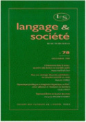 Picture of Langage et société, n° 78/décembre 1996