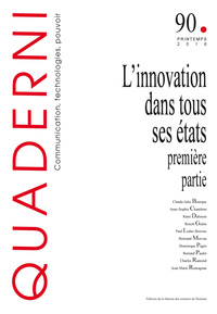 Image de QUADERNI 90. L'INNOVATION DANS TOUS SES ETATS ( 1  PARTIE)