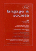 Picture of Langage et société, n° 69/septembre 1994