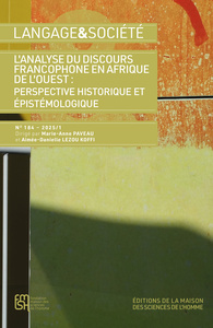 Picture of LANGAGE & SOCIETE N 184  2025/1. L'ANALYSE DU DISCOURS FRANCOPHONE EN AFRIQUE DE L'OUEST