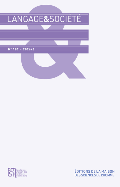 Image de Langage & Société n° 189 – 2026/3