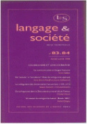 Picture of Langage et société, n° 83-84/mars-juin 1998