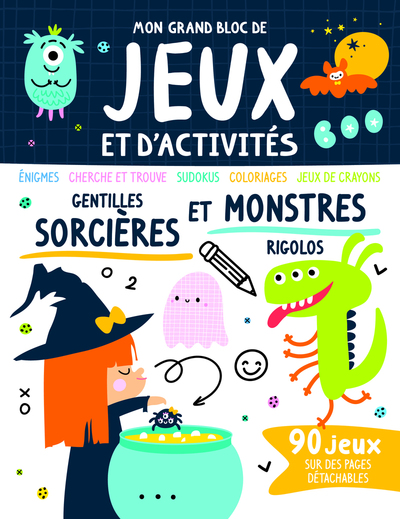 Image de Mon grand bloc de jeux et d'activités gentilles sorcières et monstres rigolos
