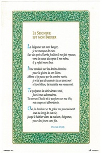 Image de PARCHEMIN 16 LE SEIGNEUR EST MON BERGER