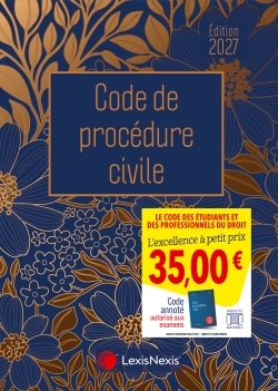 Picture of Code de procédure civile  2027 Jaquette Fleurs dorées
