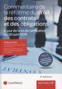 Picture of commentaire de la reforme du droit des contrats et des obligations
