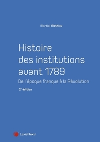 Picture of Histoire des institutions avant 1789
