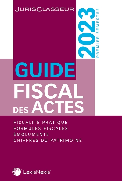 Picture of Guide fiscal des actes 2023 - 1er semestre 2023
