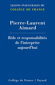 Image de ROLE ET RESPONSABILITES DE L'INTERPRETE AUJOURD'HUI