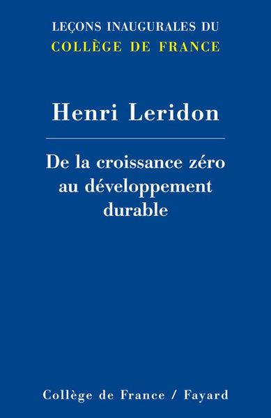 Picture of DE LA CROISSANCE ZERO AU DEVELOPPEMENT DURABLE