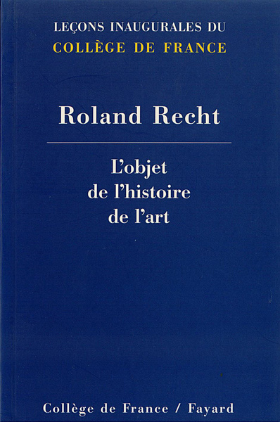 Image de L'OBJET DE L'HISTOIRE DE L'ART