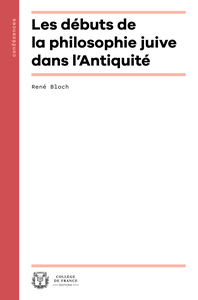 Picture of Les débuts de la philosophie juive dans l'Antiquité