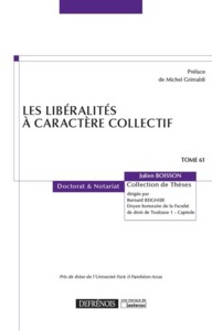 Image de LES LIBERALITES A CARACTERE COLLECTIF