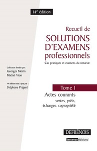 Picture of recueil de solutions d'examens professionnels - 14ème édition
