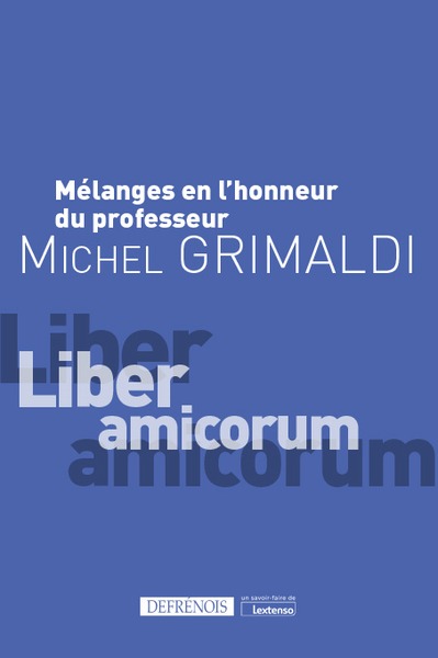 Image de Mélanges en l'honneur du professeur Michel Grimaldi