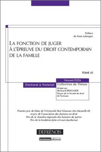 Image de LA FONCTION DE JUGER À L'ÉPREUVE DU DROIT CONTEMPORAIN DE LA FAMILLE