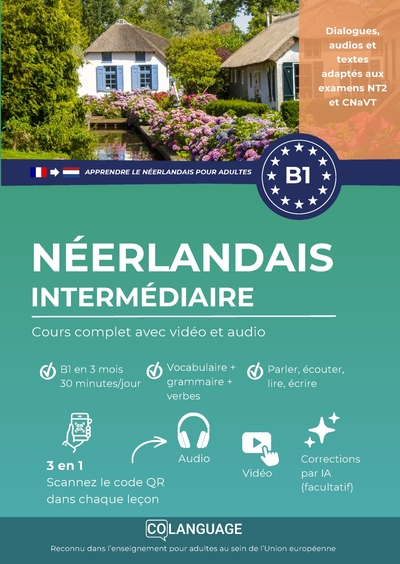 Image de Apprendre le néerlandais B1 intermédiaire. Cours complet avec vidéo et audio