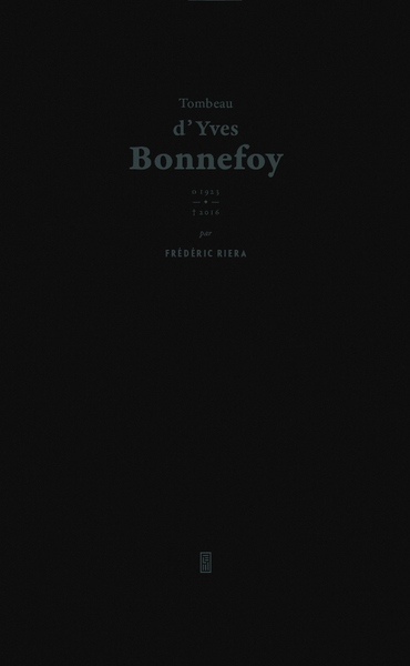 Picture of Tombeau d'Yves Bonnefoy