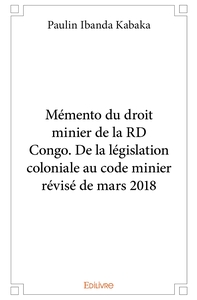 Image de Mémento du droit minier de la RD Congo.