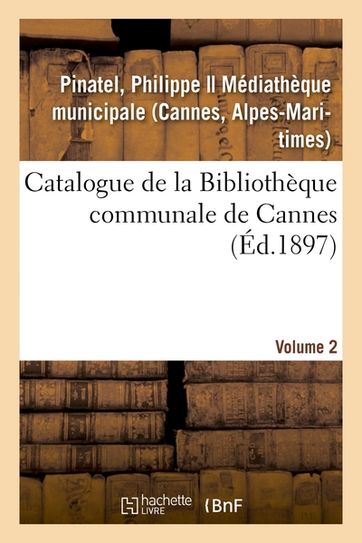 Picture of Catalogues des collections bibliographiques, scientifiques et artistiques de Cannes