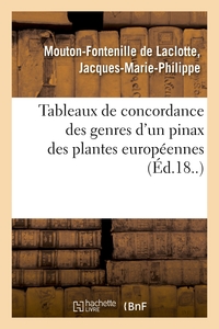 Picture of Tableaux de concordance des genres d'un pinax des plantes européennes