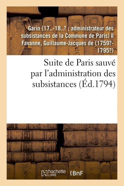 Picture of Suite de Paris sauvé par l'administration des subsistances