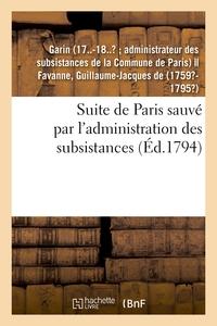 Picture of Suite de Paris sauvé par l'administration des subsistances