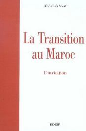 Image de LA TRANSITION AU MAROC LINVI