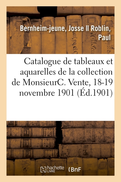 Picture of Catalogue de tableaux modernes et aquarelles de la collection de MonsieurC.