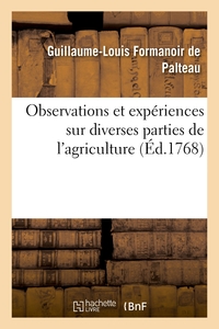 Image de Observations et expériences sur diverses parties de l'agriculture