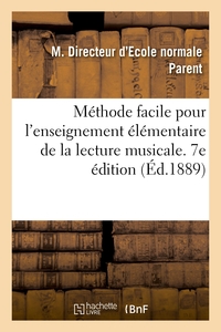 Picture of Méthode facile pour l'enseignement élémentaire de la lecture musicale. 7e édition