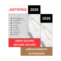Image de Artiprix 2026 - 2 Bordereaux de prix : Gros Oeuvre & Second Oeuvre + Aménagements Extérieurs
