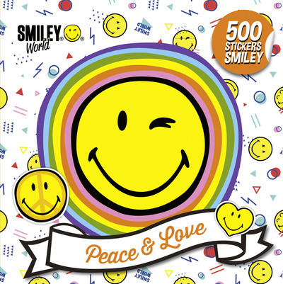 Image de 500 stickers Smiley - Peace & Love