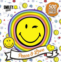 Image de 500 stickers Smiley - Peace & Love
