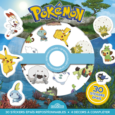 Image de Pokémon - Pochette de stickers épais repositionnables - Défis et cherche-et-trouve à créer !