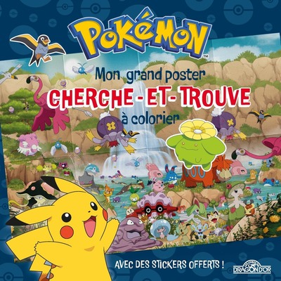 Image de Pokémon - Mon grand poster cherche-et-trouve à colorier