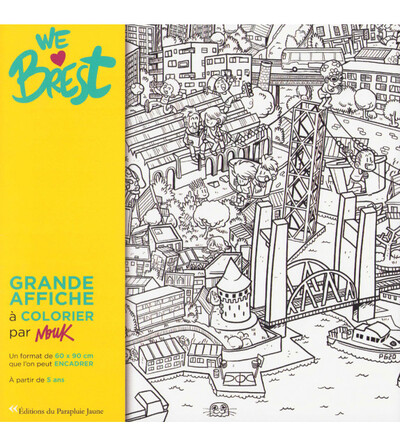 Image de We Love Quimper - Affiche de Brest à colorier