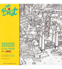 Image de We Love Quimper - Affiche de Brest à colorier