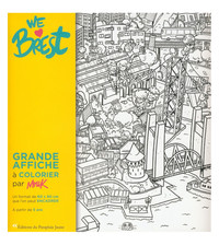 Image de We Love Brest - Affiche de Brest à colorier