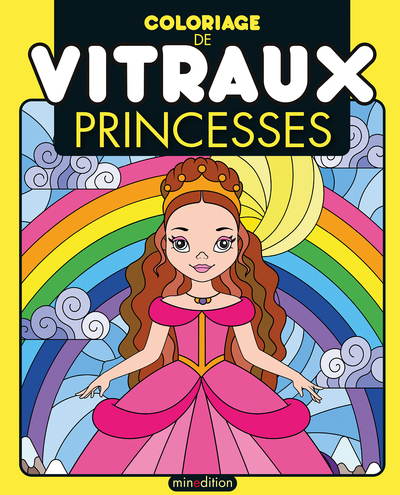 Image de Coloriage de vitraux - Princesses