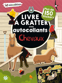 Picture of Livre à gratter avec autocollants - Chevaux