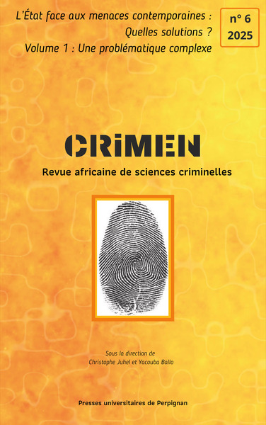 Picture of CRIMEN 6  L'état face aux menaces contemporaines, quelles solutions ?