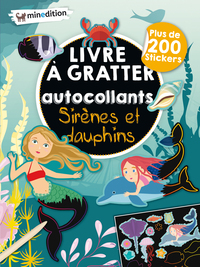 Picture of Livre à gratter avec autocollants  - Sirènes et dauphins