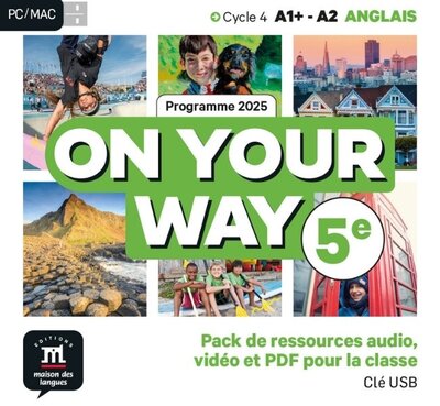 Picture of On your way! 5eme - Anglais (2026) - clé USB avec vidéos/audios