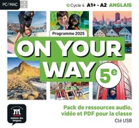 Picture of On your way! 5eme - Anglais (2026) - clé USB avec vidéos/audios